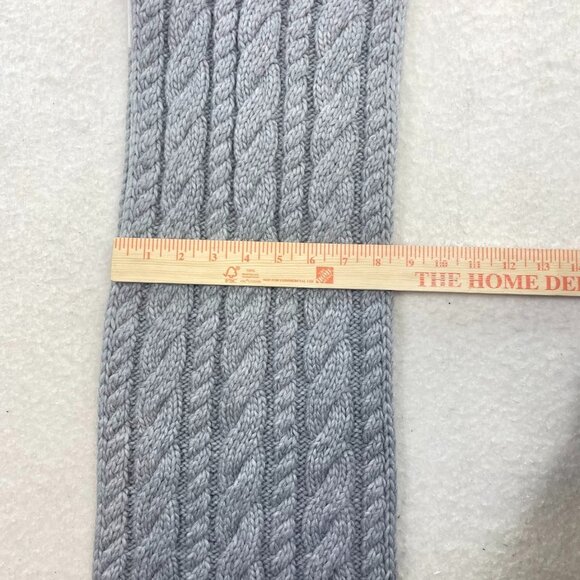 NWT MICHAEL KORS Infinity Cable Knit Muffler Scarf Pearl Heather Gray - Picture 4 of 4